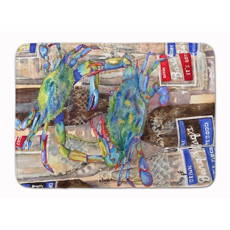 Carolines Treasures Blue Crabby Bottles of Barqs Rootbeer Machine Washable Memory Foam Mat 8914RUG